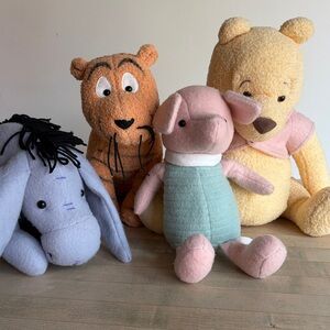 Vintage Disney Classic Nursery Winnie the Pooh, Piglet, Eeyore, Tigger Plush